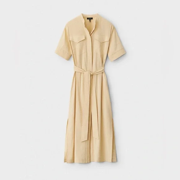 rag & bone Women's Selma Midi Shirtdress - Khaki - Size Medium